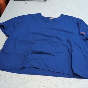 Dickies Royal Blue V-Neck Scrub Top